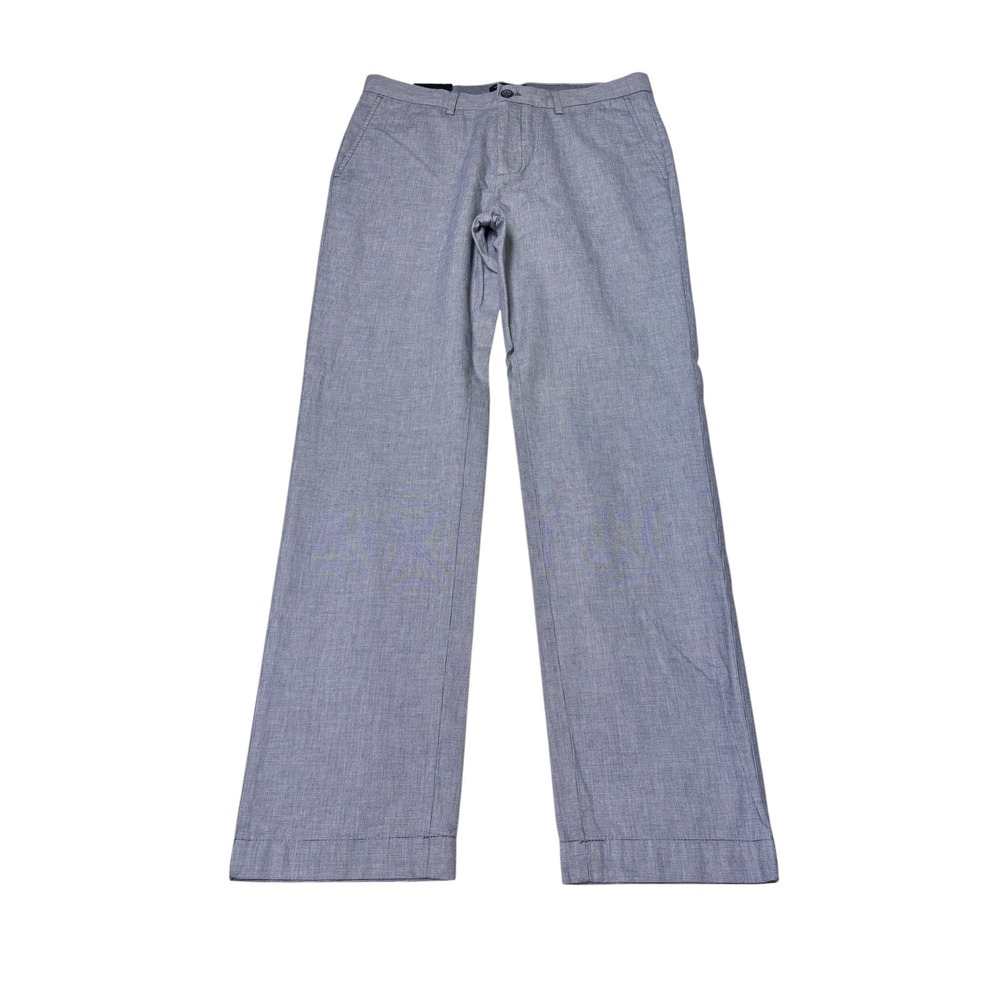NWT Banana Republic Aiden Fit Slim Chinos Mens 32x32 Blue White Micro-Check